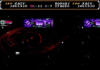 une photo d'Ã©cran de Hellfire sur Sega Megadrive